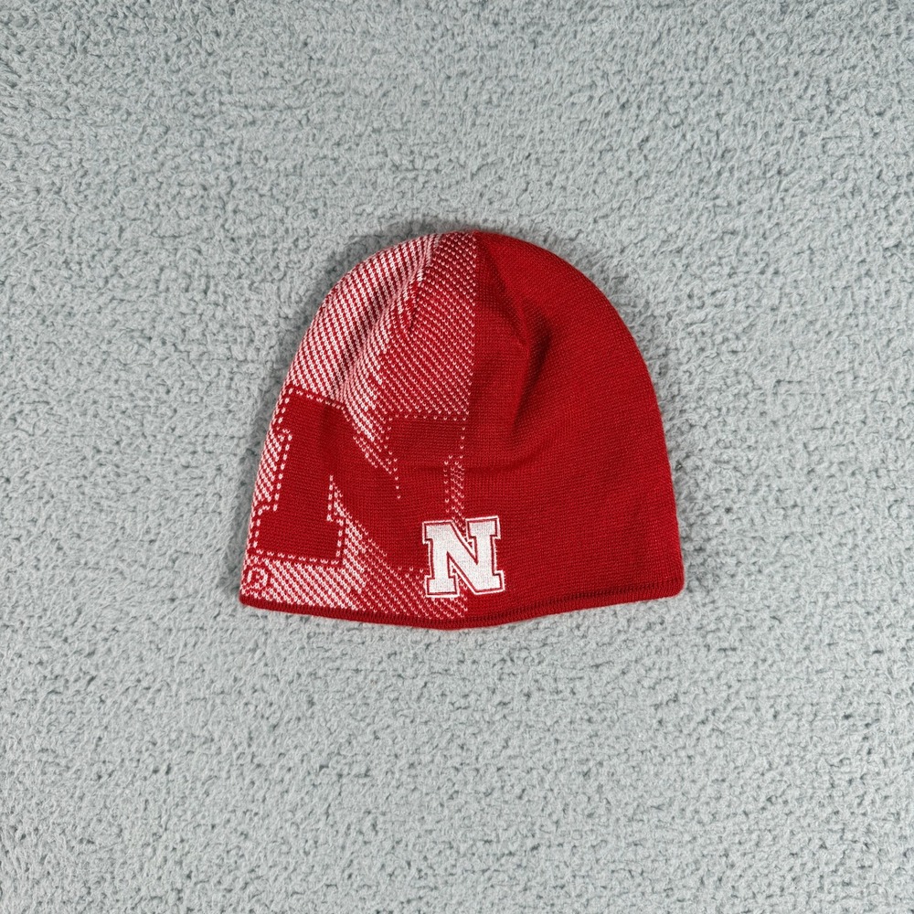 Nebraska Cornhuskers Adidas Beanie O/S Red University College Logo